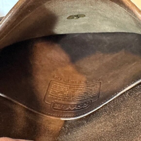 Vintage Coach Crescent Saddle Bag with Brass Hardware - Picture 10 of 10